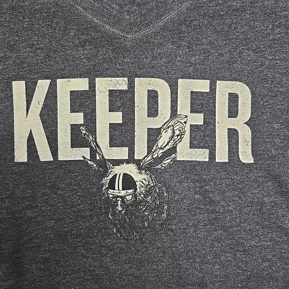 Jack Daniels Tennessee Honey 'Keeper' V-Neck T-Shirt Gray Size Large Promotional - Picture 2 of 9